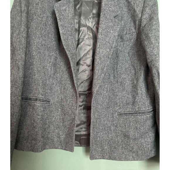 The Villager Blazer Women’s 12 Gray Wool Blend Preppy Academia Old Money Classic - Picture 2 of 8